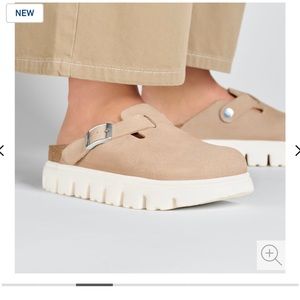 Women’s Birkenstock Boston Chunky Warm Suede Size 36